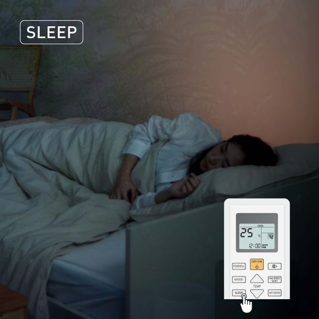 Chế độ Sleep sẽ tạo môi trường lý tưởng vào buổi đêm