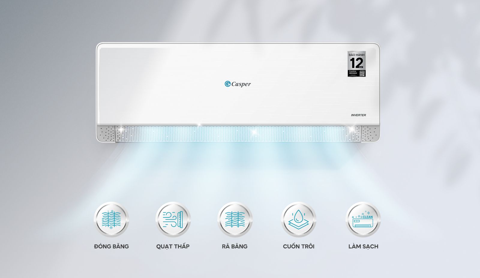 iClean tính năng làm sạch tự động có trên QC-24IU36A