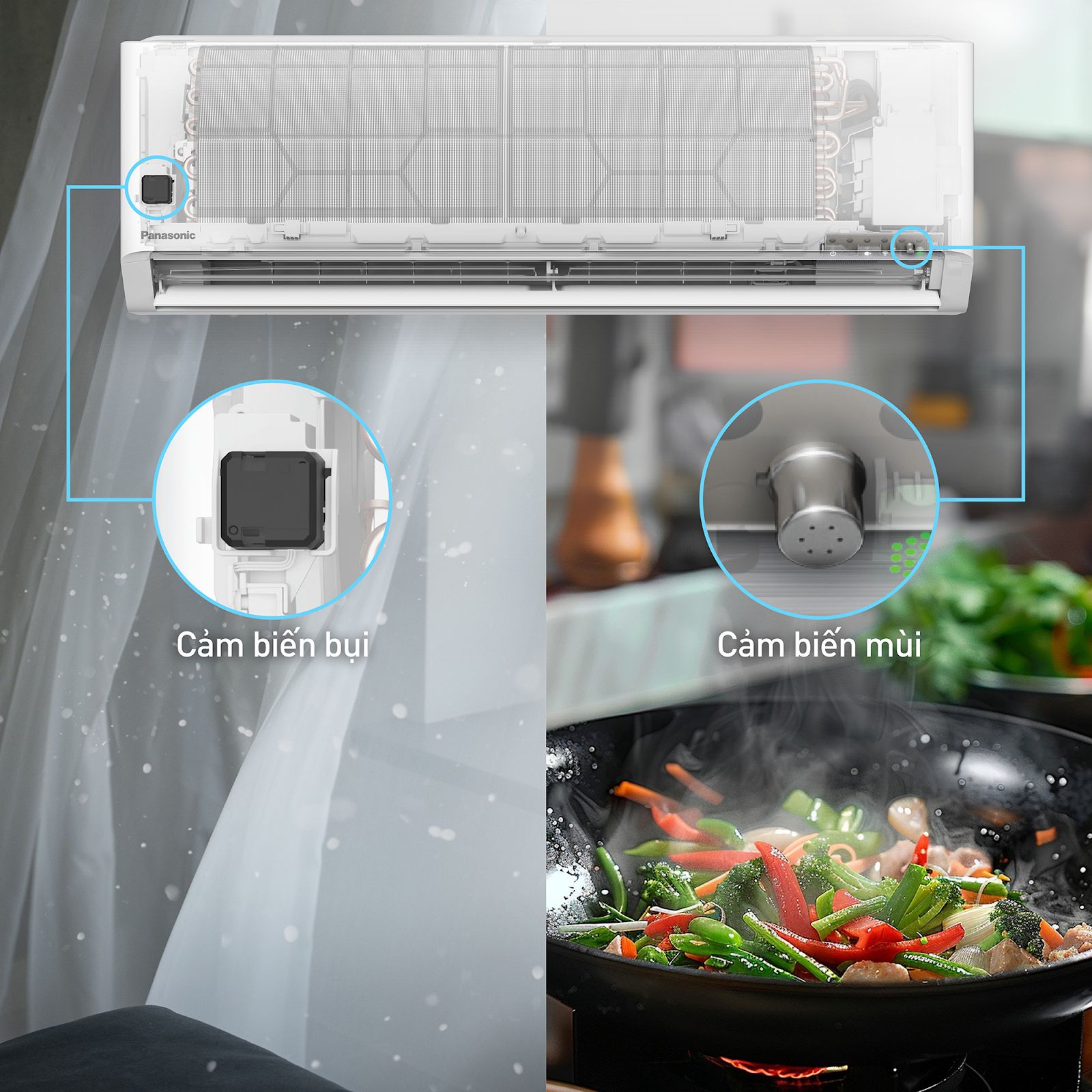 Cảm biến bụi và cảm biến mùi đã được tích hợp trên Panasonic XZ18BKH-8