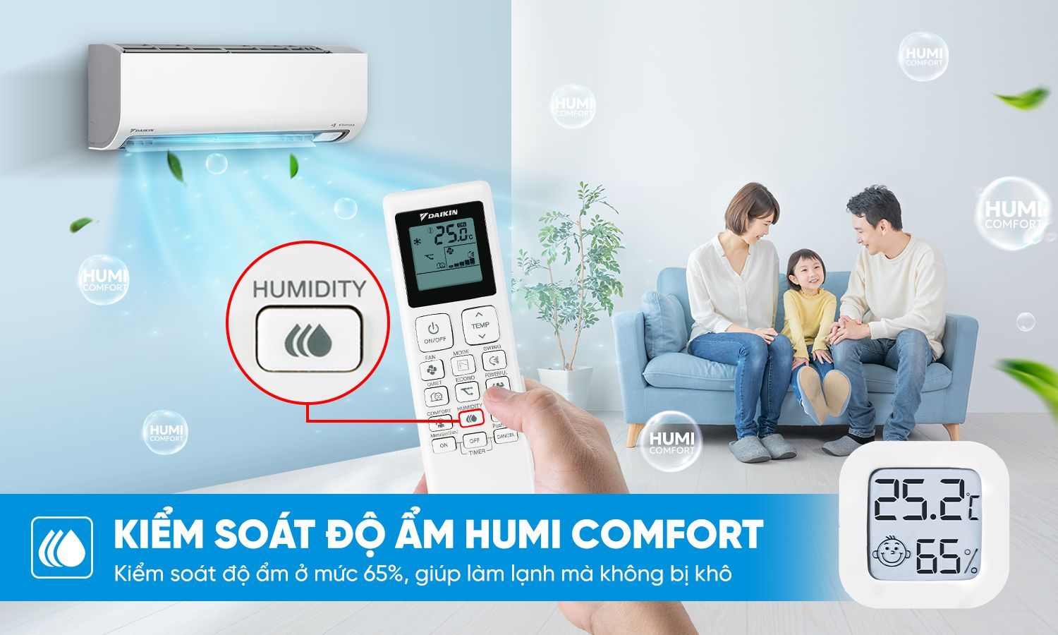 Humi Comfort là công nghệ trang bị trên máy lạnh