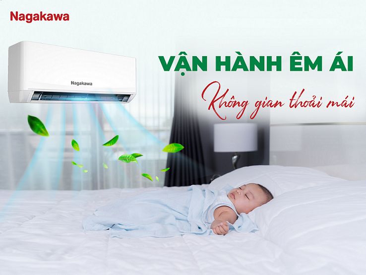 Nagakawa NIS-C12R2T50 có khả năng vận hành êm ái mang đến không gian lý tưởng 
