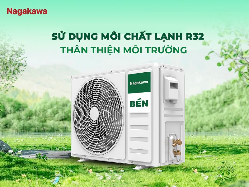Điều hòa Nagakawa NIS-C24R2T50 sử dụng môi chất làm lạnh R32