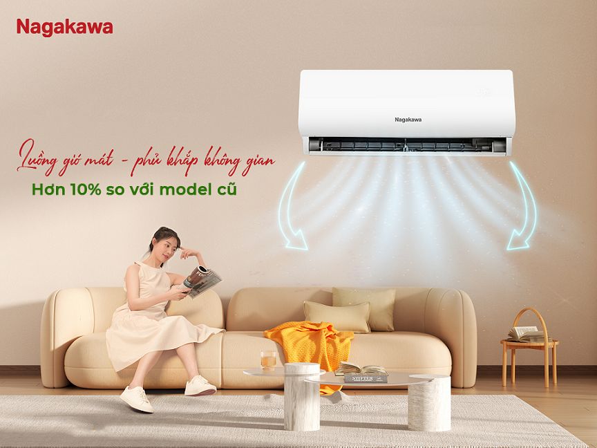 Nagakawa NS-C12R2B52 có khả năng đảo gió và làm lạnh đồng đều cho khắp căn phòng