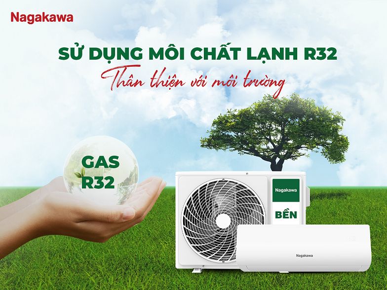 Môi chất làm lạnh được sử dụng trên model này là dòng Gas R32