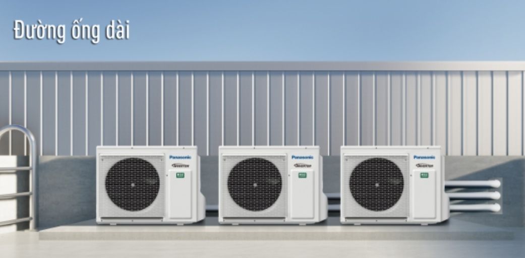 Phần dàn nóng được thiết kế với đường ống dài lắp đặt thuận tiện hơn trong mọi công trình 