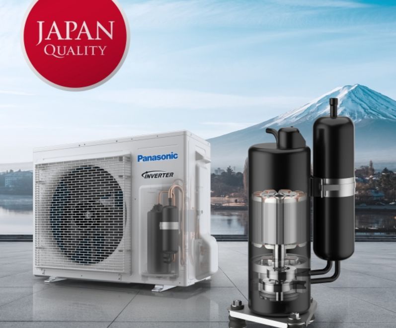 Dòng máy nén độc quyền được sản xuất bởi Panasonic đảm bảo độ bền cao 