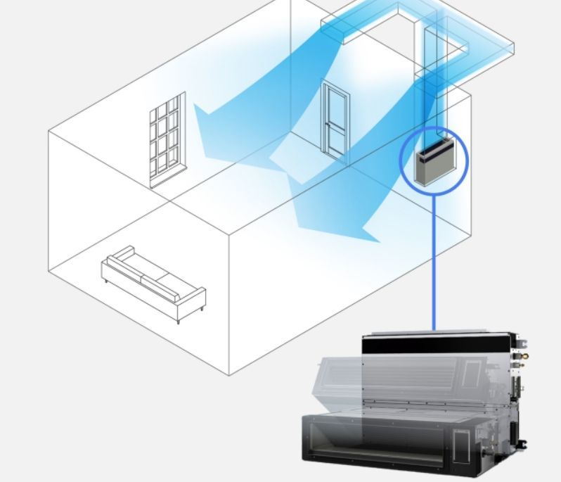 Phần mặt lạnh đã được cải tiến về thiết kế mới hơn, phù hợp với mọi không gian trần 