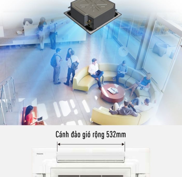 Cung cấp luồng gió thổi 360 độ