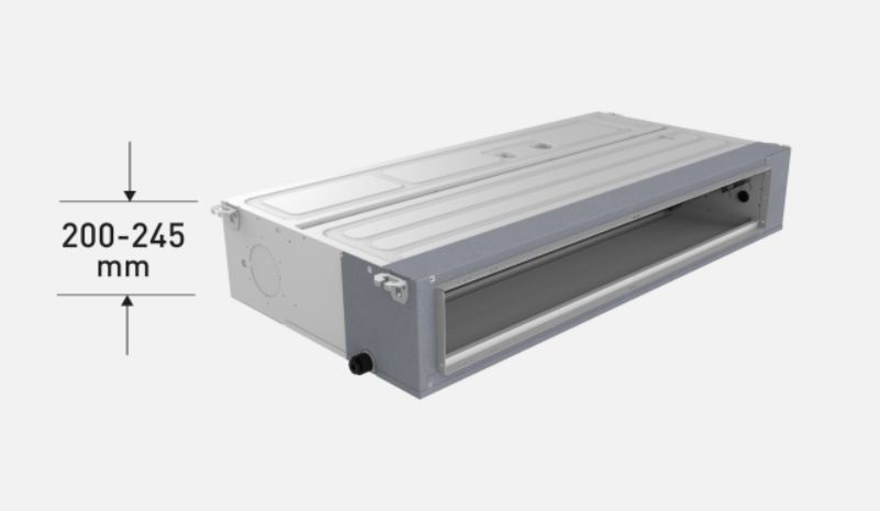 Dàn lạnh của Panasonic S-36PFB1H5B/U-36PNB1H8 có chiều cao khá thấp chỉ từ 200mm cho đến 245mm