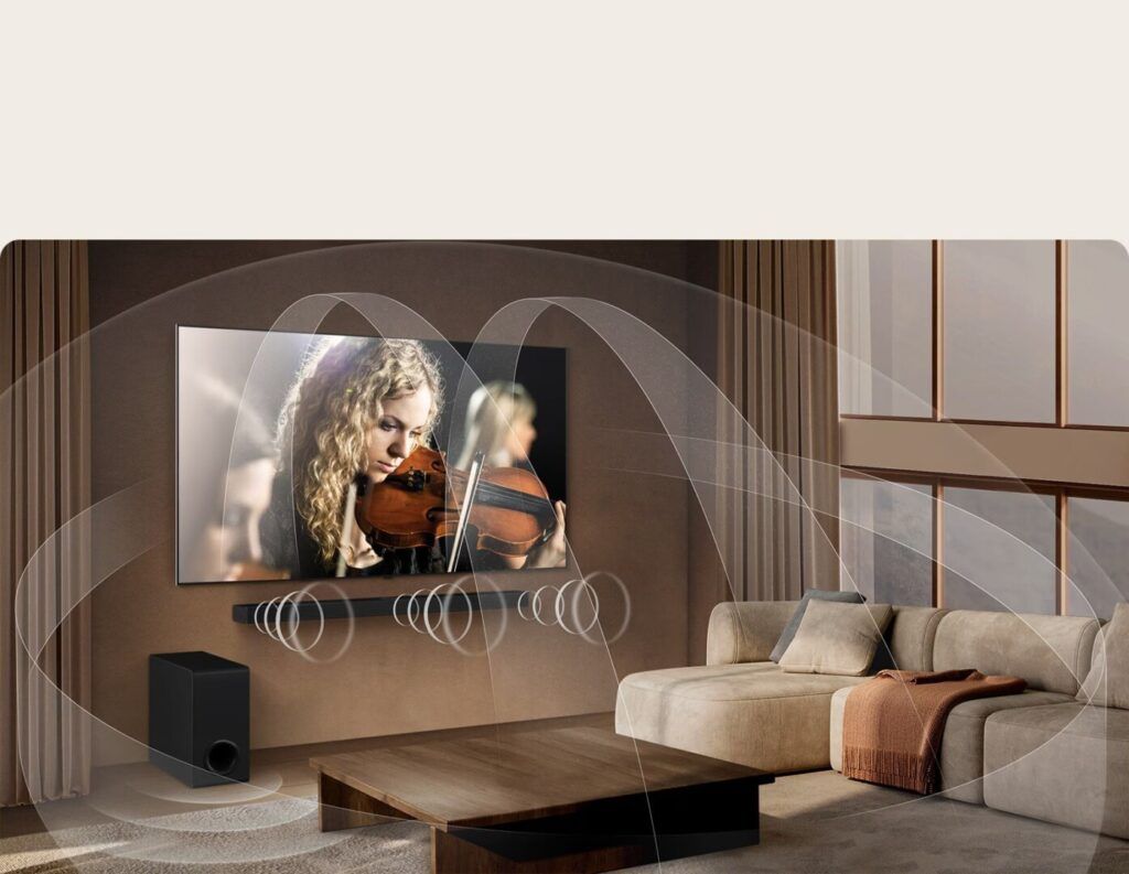 WoW Orchestra sẽ quản lý và tạo sự phối hợp nhịp nhàng giữa loa tivi và Sound Bar