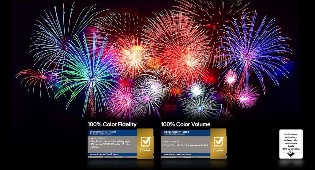 Dải màu trung thực 100%, mang đến sắc màu tinh khiết, sống động