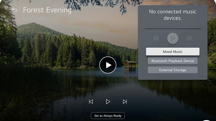 Lựa chọn nhạc đã được cài đặt sẵn hoặc kết nối thiết bị di động qua Bluetooth