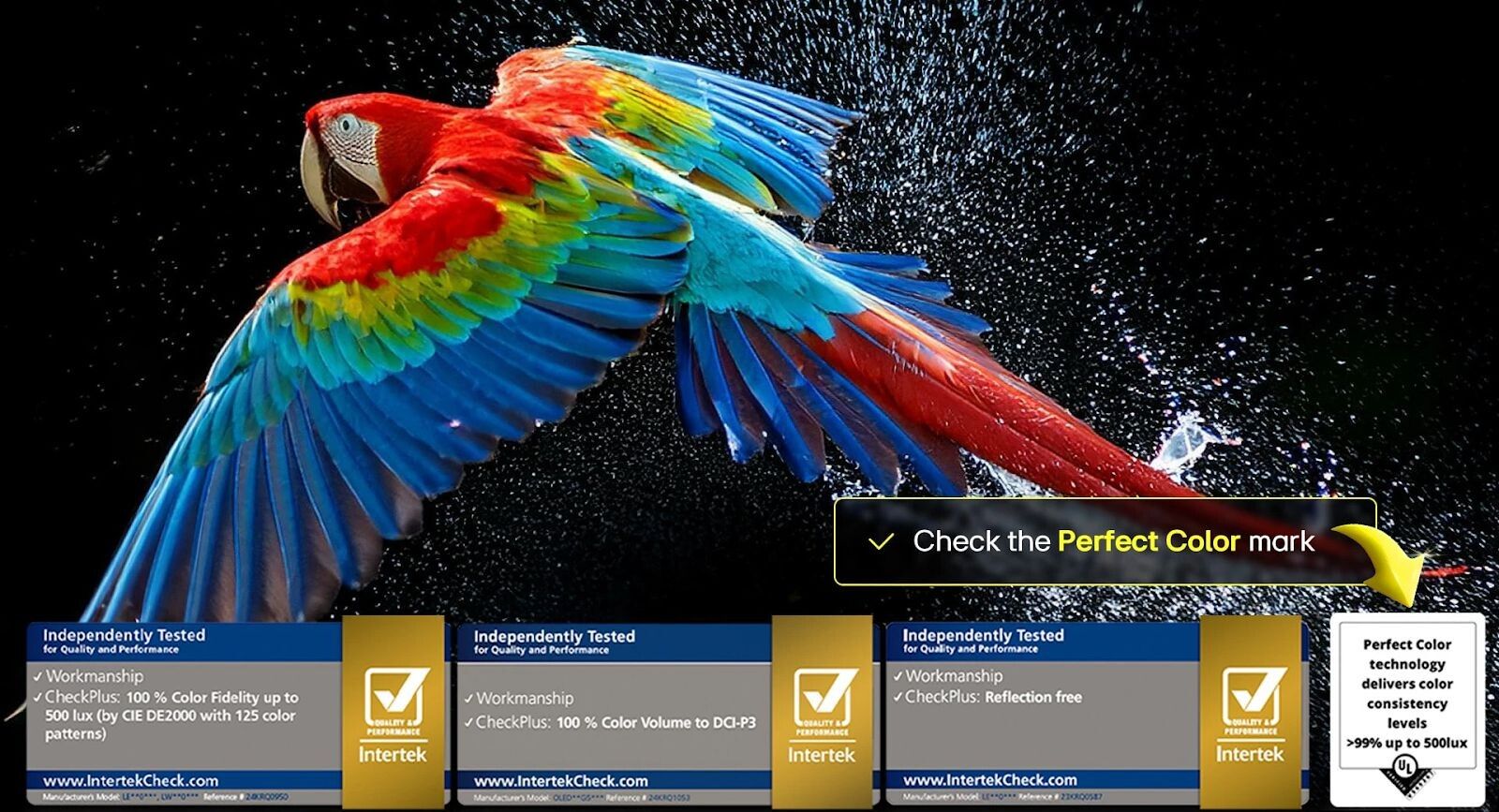 Dải màu có độ tinh khiết hoàn hảo đạt chứng nhận 100% dải màu và độ trung thực