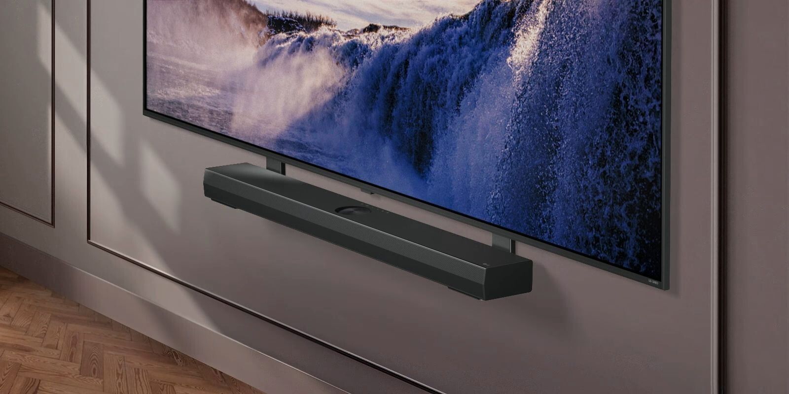 Giá đỡ Synergy được trang bị để đặt loa Soundbar được hoàn hảo