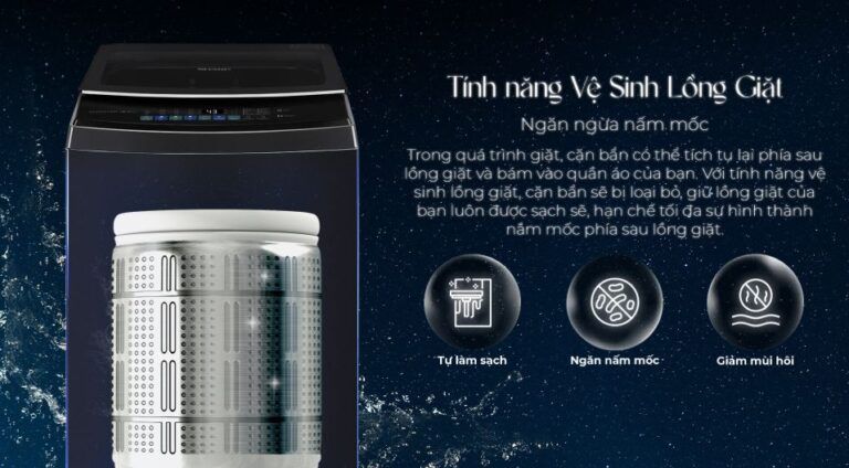 Công nghệ vệ sinh lồng giặt tự động