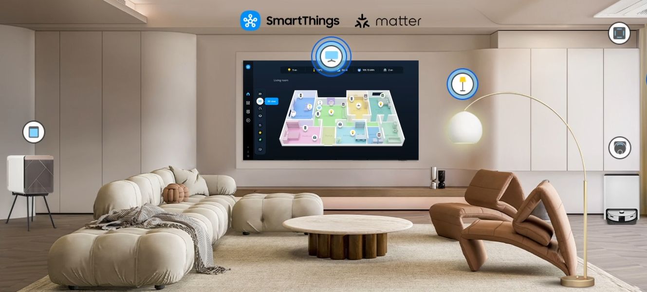 Kết nối và điều khiển thông minh qua ứng dụng SmartThings
