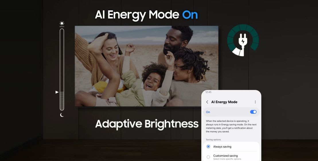 Chế độ AI Energy tự động điều chỉnh độ sáng thông minh 