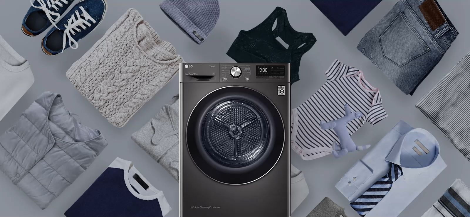 LG DVHP50B inverter lồng ngang sở hữu lên đến 14 chương trình sấ