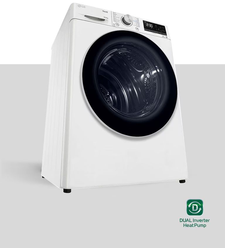 Máy sấy LG DVHP50W HeatPump sở hữu thiết kế hiện đại và sang trọng 