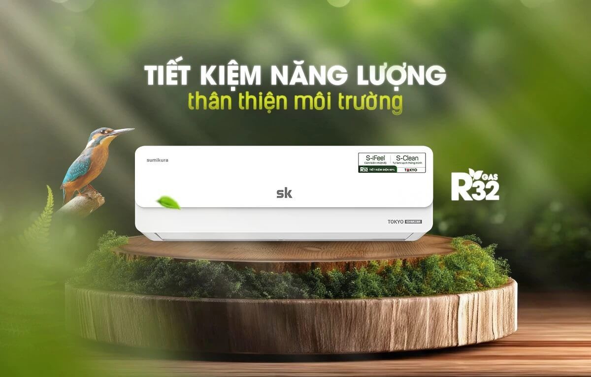 Sử dụng môi chất R32 thân thiện và duy trì hiệu suất thông minh