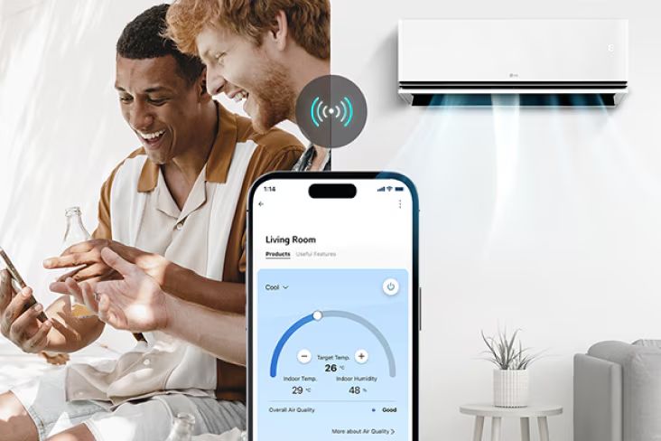 Điều khiển từ xa qua ứng dụng LG ThinQ tiện lợi 