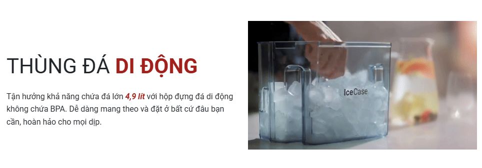 Bình chứa nước cải tiến với dung tích lớn hơn tới 4.8 lít