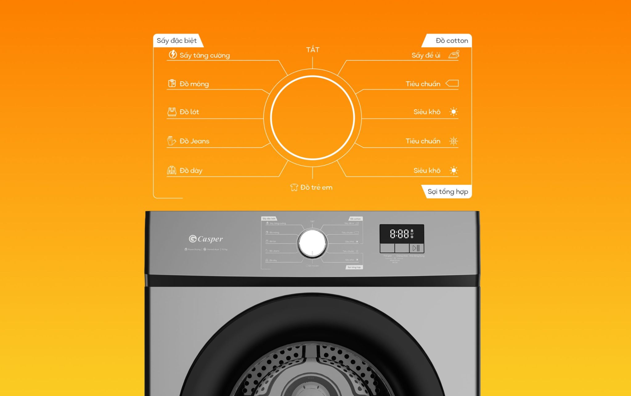 Sở hữu 11 chương trình sấy nổi bật