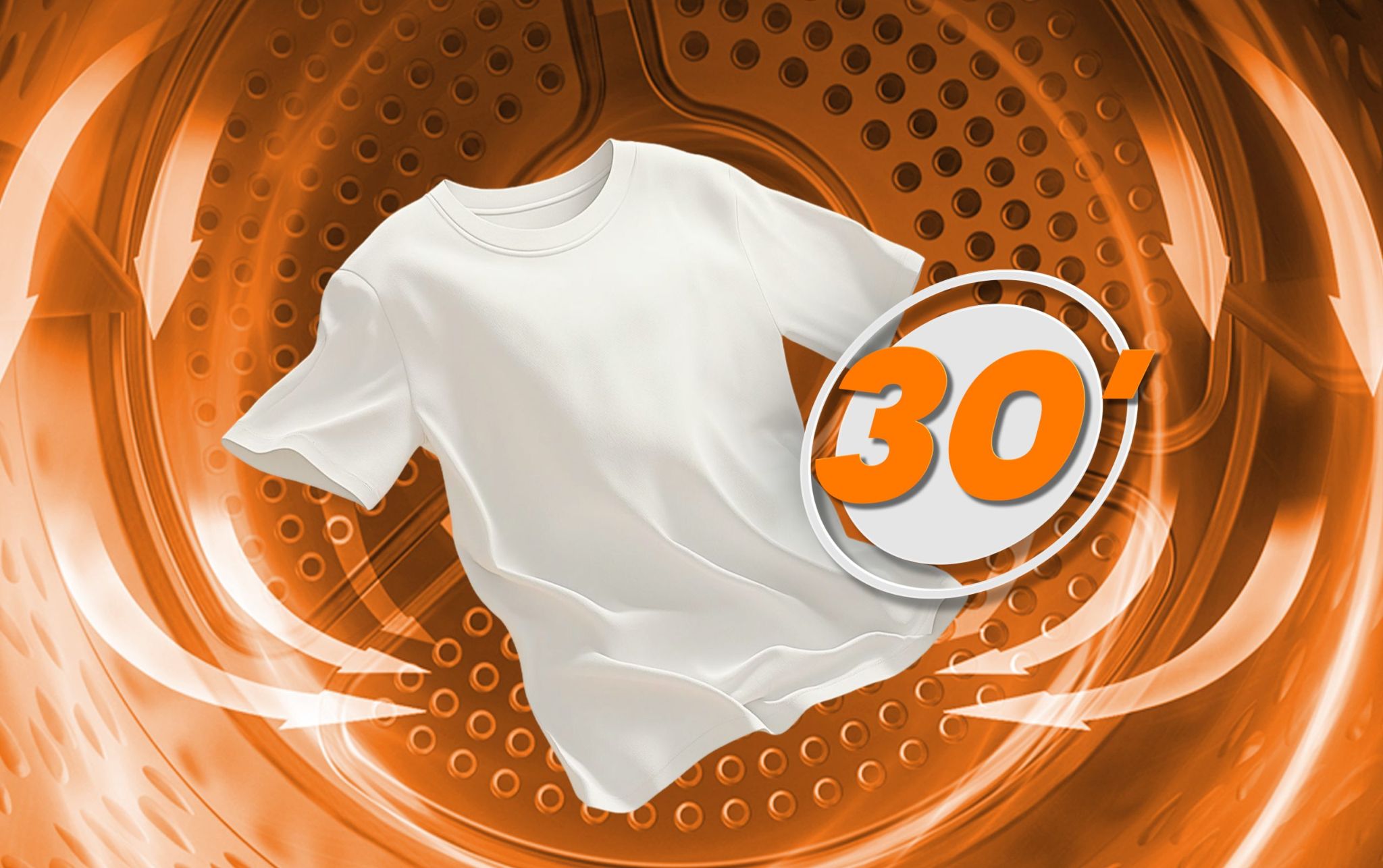 Chế độ sấy nhanh 30 phút để làm khô nhanh chóng